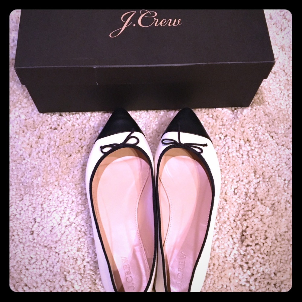 J Crew Gemma Cap-Toe Flats